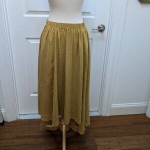 Universal Standard Size 2-4 Palma Cupro Skirt in Brass